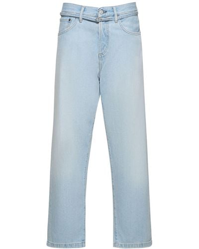 Acne Studios Jeans vita alta 1991 in denim / cintura - Blu