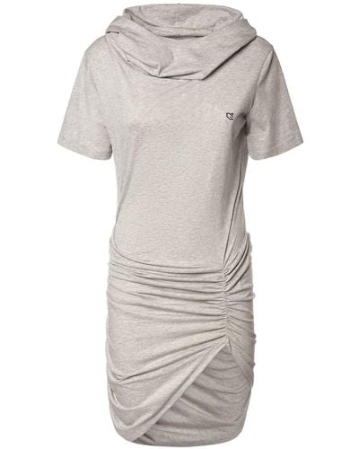 GIUSEPPE DI MORABITO Cotton Jersey Mini Dress - Gray