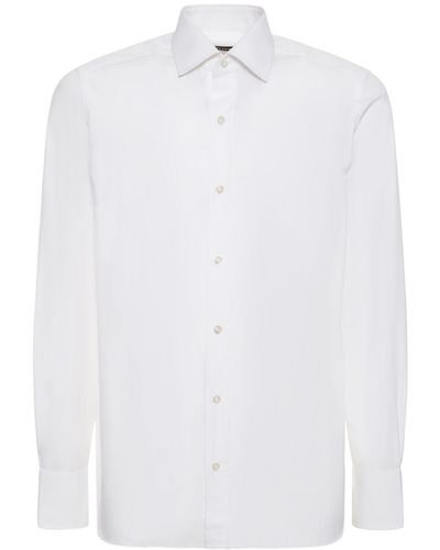 Tom Ford スリムフィットポプリンシャツ - ホワイト