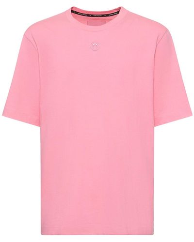 Marine Serre Logo Organic Cotton Jersey T-shirt - Pink
