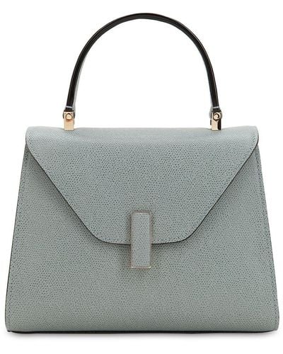 Valextra Mini Iside Grained Leather Bag - Grey