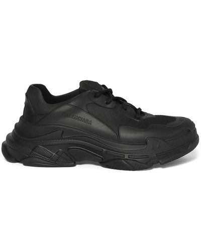 Balenciaga 60Mm Triple S Mold Rubber Sneakers - Black