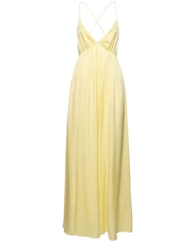 Zimmermann Long Silk Slip Dress - Yellow