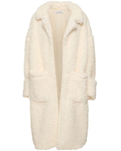 WeWoreWhat Curly Faux Sherpa Coat - Natural