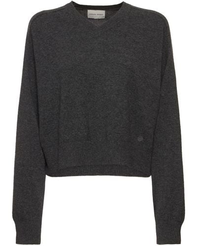 Loulou Studio Emsalo Cashmere V Neck Sweater - Black
