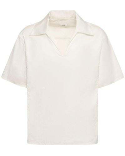 Commas Spread Collar S/S Boxy Fit Shirt - White