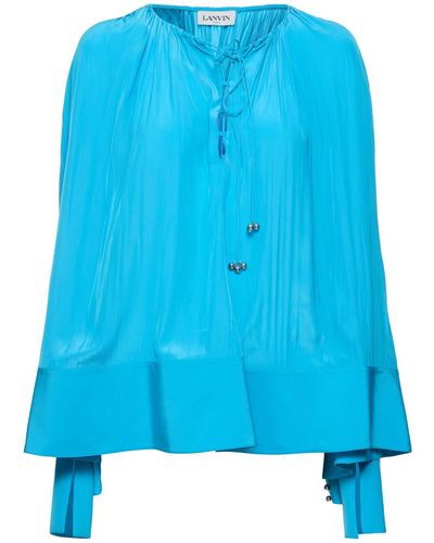 Lanvin Camicia in raso - Blu