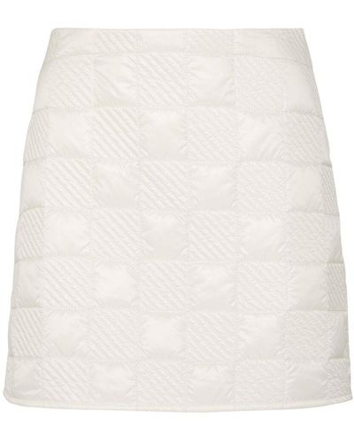 Moncler Quilted Nylon Mini Skirt - Weiß