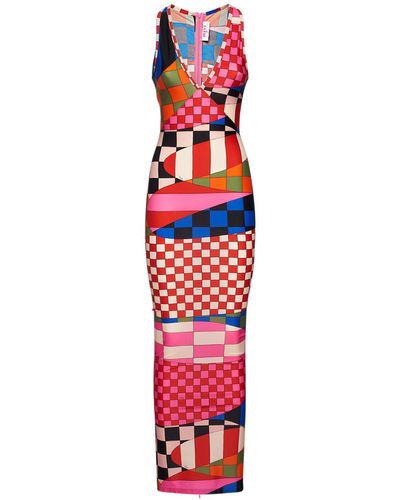 Emilio Pucci Giardino Maxi Dress - Red