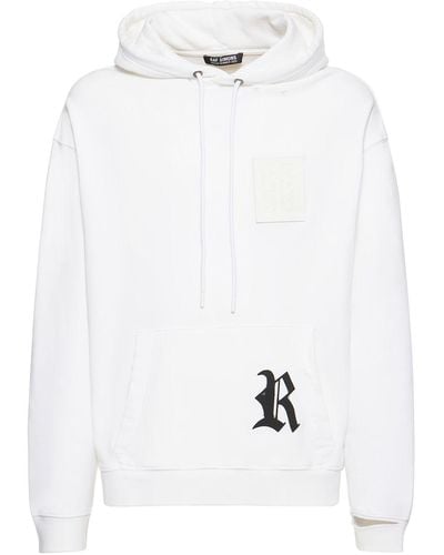 Raf Simons Hoodie Mit Druck - Weiß