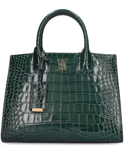 Burberry Borsa mini frances in pelle goffrata - Verde