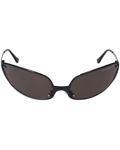 Acne Studios Amire New Oval Metal Sunglasses - Black