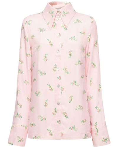 Sleeper Camicia blossom in viscosa stampata - Rosa