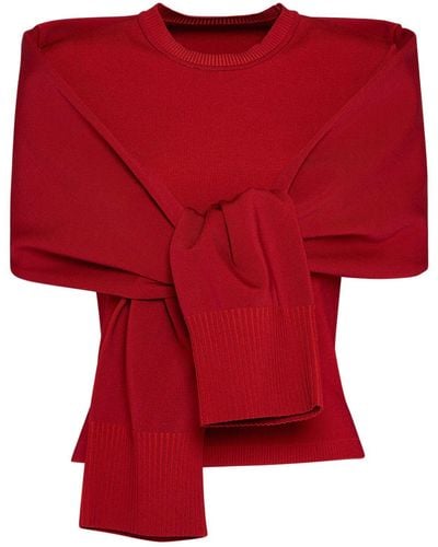 Jacquemus Camiseta de jersey - Rojo