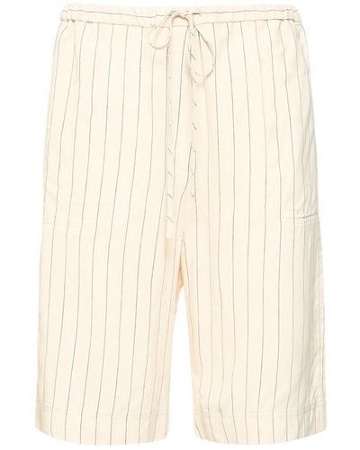 Totême Relaxed Pinstriped Shorts - Natural