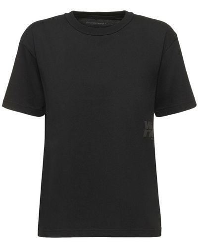 Alexander Wang Camiseta de algodón - Negro