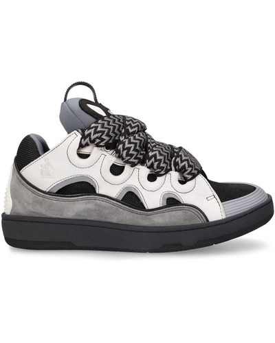 Lanvin Curb Leather Trainers - Black