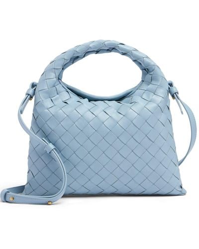 Bottega Veneta Mini Hop Leather Cross-body Bag - Blue