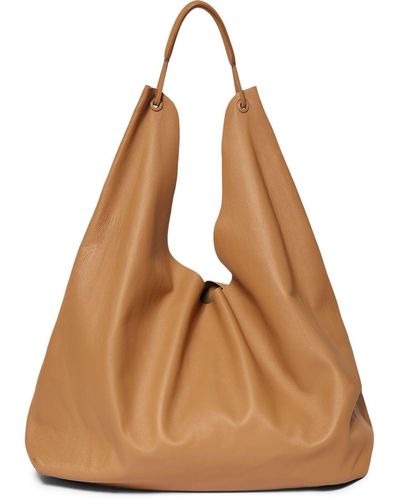 The Row Bindle Leather Tote Bag - Brown