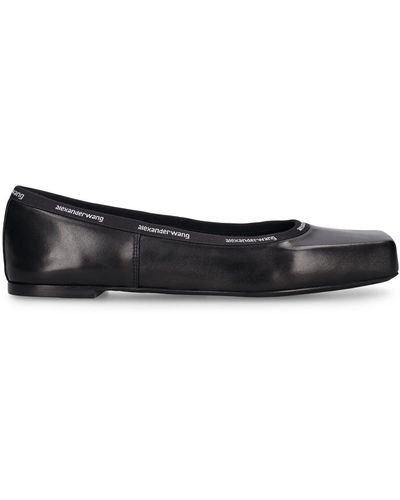 Alexander Wang 10mm Billie Leather Flats - Black