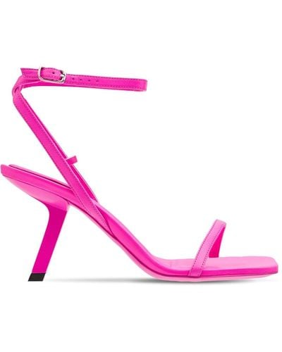 Balenciaga 80mm Void Leather Sandals - Pink