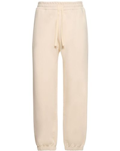 Jil Sander Compact Cotton Terry Sweatpants - Natural