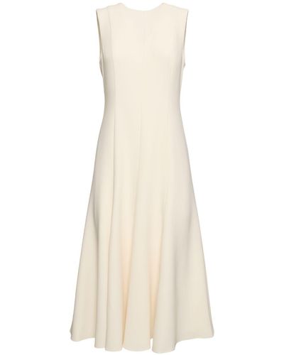 Theory Sleeveless Crepe Midi Dress - Natural