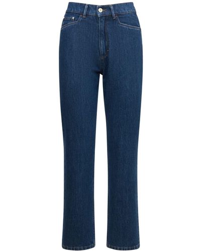Wandler Carnation Straight Mid Rise Jeans - Blue