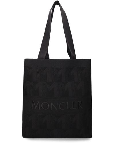 Moncler ニットトートバッグ - ブラック
