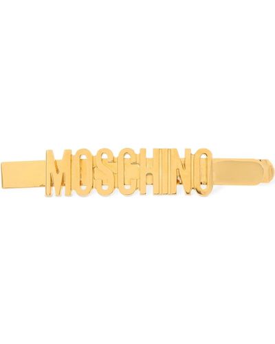 Moschino Haarspange Mit Logoschriftzug - Mettallic