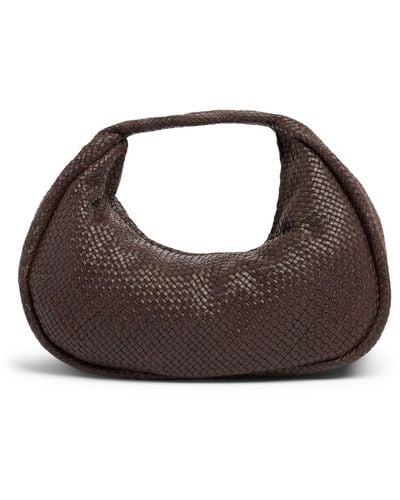 St. Agni Mini Bon Bon Wave Leather Top Handle Bag - Brown