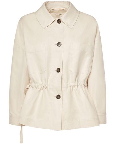 Weekend by Maxmara Song Cotton & Linen Jacket - Natural