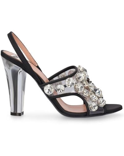 Moschino 100Mm Pvc & Crystal Sandals - White