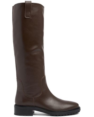 Aeyde 45mm Henry Leather Tall Boots - Brown