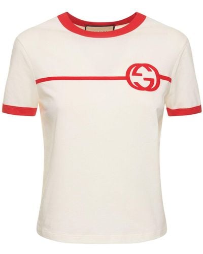 Gucci T-shirt 70's in jersey di cotone - Rosa