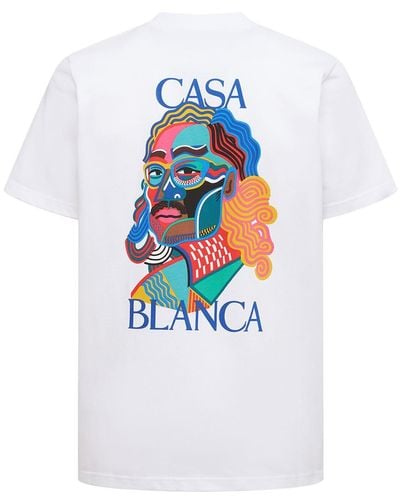 Casablancabrand T-shirt Masao San In Cotone Con Stampa - Bianco