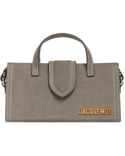 Jacquemus Le Porte Lunettes Suede Bag - Grey