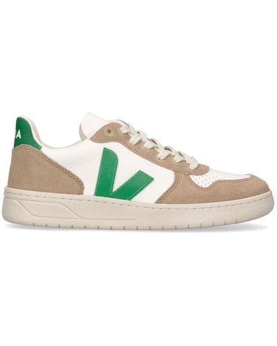 Veja V-10 Leather Sneakers - Green
