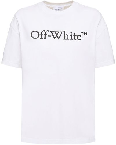 Off-White c/o Virgil Abloh T-shirt Aus Baumwolle Mit Logo - Weiß