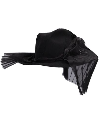 Yohji Yamamoto Trimming Wool Hat - Black