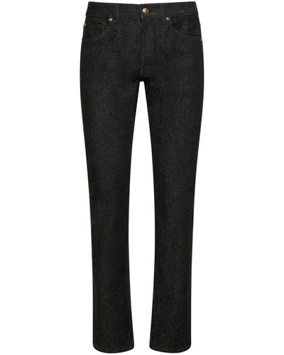 Versace Jeans skinny sartoriali in denim stretch - Nero