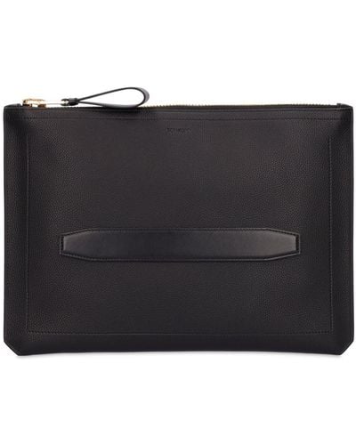 Tom Ford Smooth Leather Pouch - Black
