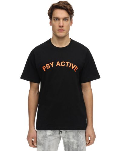 P.a.m. Perks And Mini T-shirt "xeperience Psy Active" In Cotone - Nero