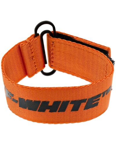 Off-White c/o Virgil Abloh Webriemen-armband Mit Büroklammer - Orange
