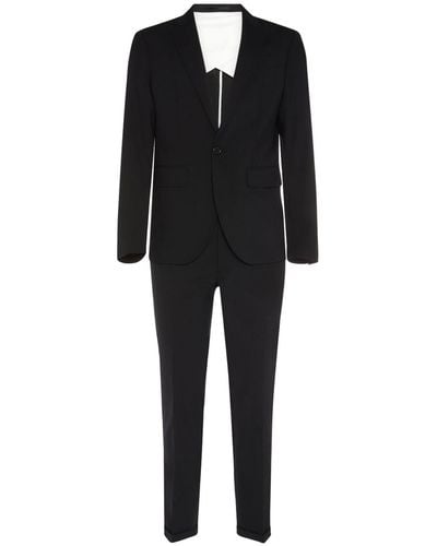 DSquared² Tokyo Fit Single Breasted Wool Suit - Black
