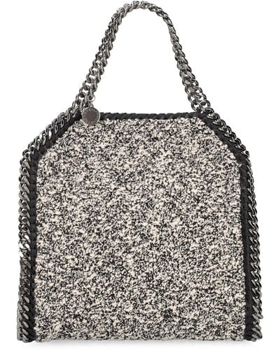 Stella McCartney Mini Bouclé Top Handle Bag - Gray