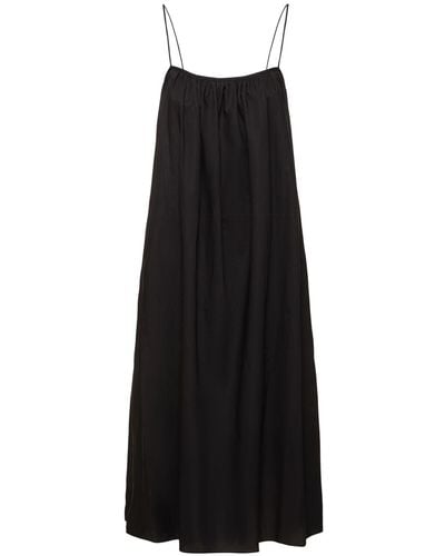 Matteau Cotton Poplin Long Dress - Black