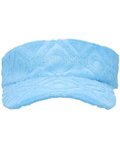 Marine Serre Jacquard Cotton Toweling Visor Cap - Blue