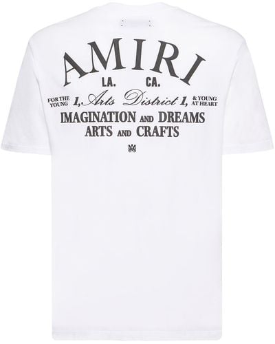 Amiri T-shirt Aus Baumwolle " Art District" - Weiß