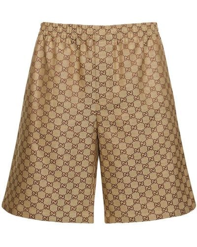 Gucci Shorts mit GG Supreme-Muster - Natur